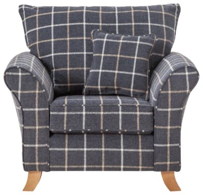 Collection - Kayla - Fabric Chair - Charcoal